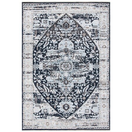 Safavieh 8 x 10 ft. Mayflower Power Loomed Rectangle Area Rug Blue & Ivory MAY215M-8